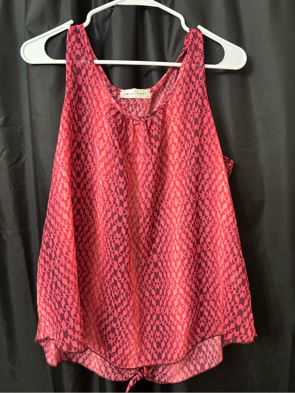 Livecraft Pink Geometric Print Camisole Tank